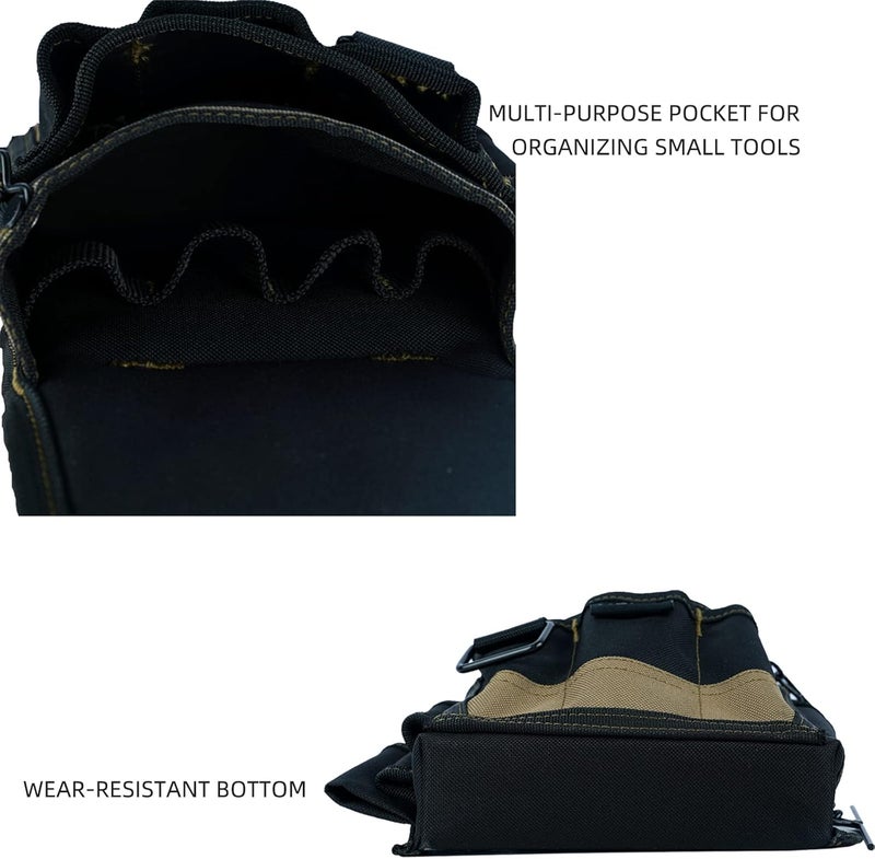 KUNN Electrician Tool Pouch - Durable Small Basic Maintenance Tool Pouch Belt with Belt Clip - Image 5